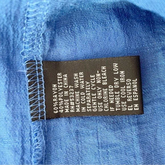 UNIQUE SPECTRUM Blue Blouse Lace Detail Small - Picture 5 of 5